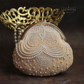 Rosette Cutch Bag in Peach